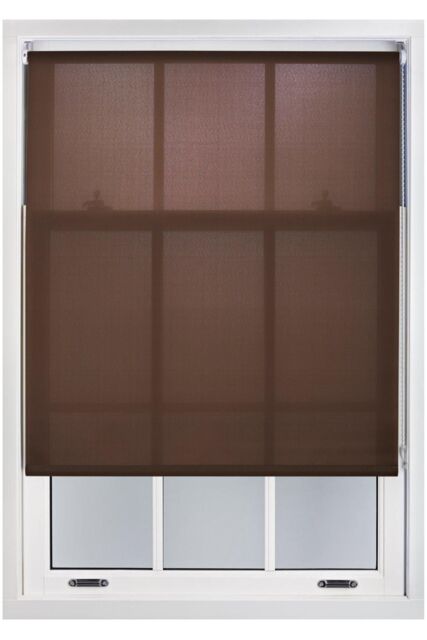 Furnished Mocha Brown Daylight Roller Blinds - Trimmable Window Shade in Chocolate - Size: 95 cm width x 165 cm drop - image 1