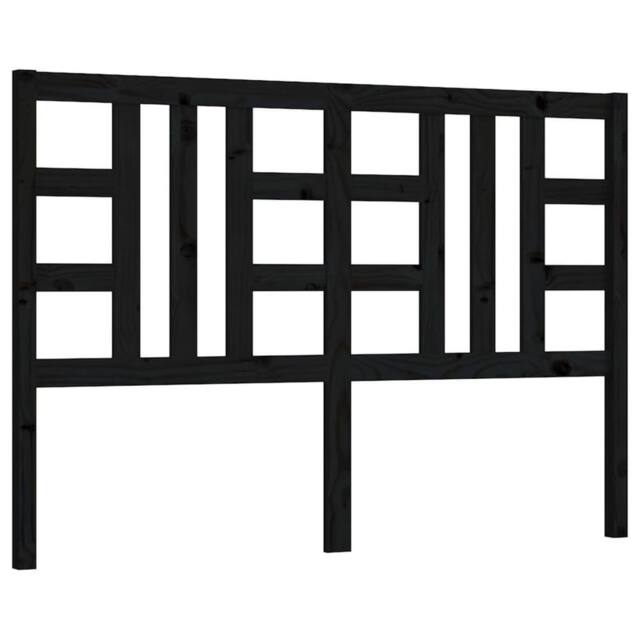 Berkfield Home Bed Headboard Black 146x4x100 cm Solid Wood Pine - Size: 146 x 4 x 100 cm - image 1