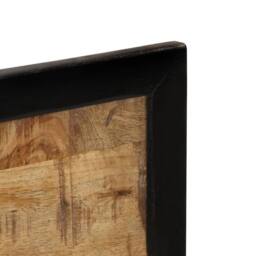Berkfield Home Mirror with Shelves 80x8x55 cm Glass & Solid Wood Mango in Brown - Size: 80 x 8 x 55 cm - thumbnail 4
