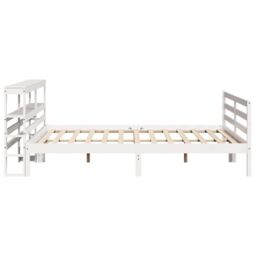 Berkfield Home Bed Frame without Mattress White 200x200 cm Solid Wood Pine - thumbnail 5