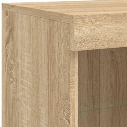 Berkfield Home Sideboard with LED Lights Sonoma Oak 81x37x100 cm in Brown - Size: 81 x 37 x 100 cm - thumbnail 9