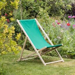 Harbour Housewares Folding Wooden Deck Chairs Green Pack of 2 - thumbnail 5