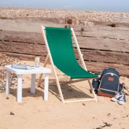 Harbour Housewares Folding Wooden Deck Chairs Green Pack of 2 - thumbnail 6