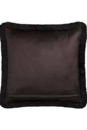 Laurence Llewelyn-Bowen 'Vista' Hand Drawn Print Velvet Filled Cushion in Grey - Size: 43 cm x 43 cm - thumbnail 3