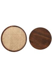IH Design Giselle Metal & Wood Nest Of 2 Round Table in Walnut - thumbnail 5