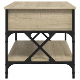 Berkfield Home Coffee Table Sonoma Oak 100x50x50 cm Engineered Wood & Metal in Brown - Size: 100 x 50 x 50 cm - thumbnail 6