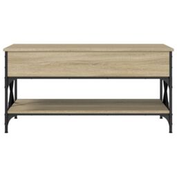Berkfield Home Coffee Table Sonoma Oak 100x50x50 cm Engineered Wood & Metal in Brown - Size: 100 x 50 x 50 cm - thumbnail 5