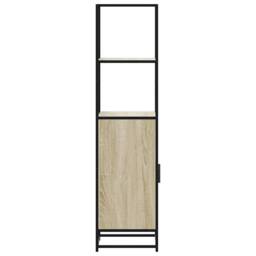 Berkfield Home Highboard Sonoma Oak 35.5x35x139 cm Engineered Wood & Metal in Light Tan - thumbnail 6