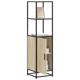 Berkfield Home Highboard Sonoma Oak 35.5x35x139 cm Engineered Wood & Metal in Light Tan