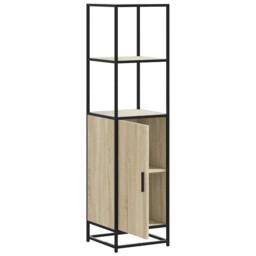 Berkfield Home Highboard Sonoma Oak 35.5x35x139 cm Engineered Wood & Metal in Light Tan - thumbnail 5