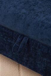 Living and Home Chenille Upholstered Storage Ottoman in Indigo - Size: Large - thumbnail 8