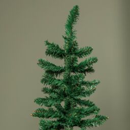 Samuel Alexander 5ft (1.5m) Green Artificial Pencil Christmas Tree With Green Metal Stand & 236 Tips - thumbnail 4