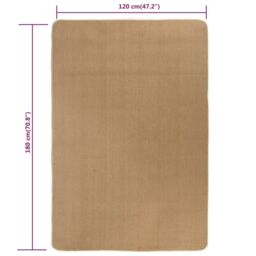 Berkfield Home Area Rug Jute with Latex Backing 120x180 cm Natural in Beige - Size: 100 cm diameter - thumbnail 5