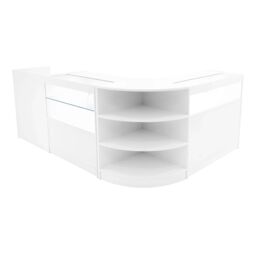 Monstershop Europa LED Shop Counter Set B900, C900, TB60 & LM60 - White - thumbnail 1