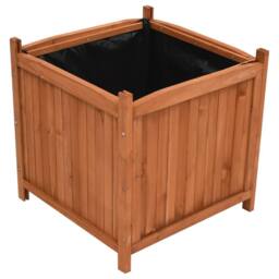 Berkfield Home Raised Beds 2 pcs 50x50x50 cm Firwood in Brown - Size: 50 x 50 x 50 cm - thumbnail 2