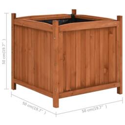 Berkfield Home Raised Beds 2 pcs 50x50x50 cm Firwood in Brown - Size: 50 x 50 x 50 cm - thumbnail 5