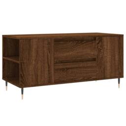 Berkfield Home Modern Coffee Table Brown Oak 102x44.5x50 cm Engineered Wood - thumbnail 3