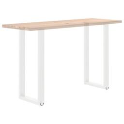 Berkfield Home Coffee Table Legs U-Shaped 2 pcs White 40x(100-101) cm Steel - thumbnail 8