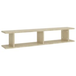 Berkfield Home Wall Shelf 2 pcs Sonoma Oak 105x18x20 cm Engineered Wood in Brown - Size: 105 x 18 x 20 cm - thumbnail 4