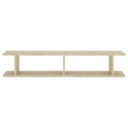 Berkfield Home Wall Shelf 2 pcs Sonoma Oak 105x18x20 cm Engineered Wood in Brown - Size: 105 x 18 x 20 cm - thumbnail 5