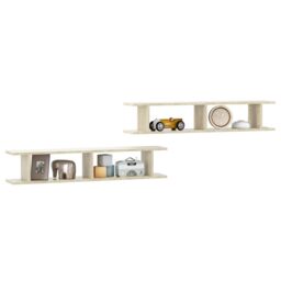 Berkfield Home Wall Shelf 2 pcs Sonoma Oak 105x18x20 cm Engineered Wood in Brown - Size: 105 x 18 x 20 cm - thumbnail 3
