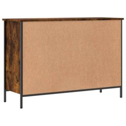 Berkfield Home Shoe Cabinet Smoked Oak 100x35x70 cm Engineered Wood in Brown - Size: 100 x 35 x 70 cm - thumbnail 6