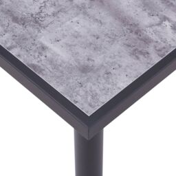 Berkfield Home Dining Table Black & Concrete Grey 200x100x75 cm MDF - Size: 200 x 100 x 75 cm - thumbnail 4