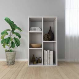 Berkfield Home Book Cabinet/Sideboard White 50x25x80 cm Engineered Wood - Size: 50 x 25 x 80 cm - thumbnail 2