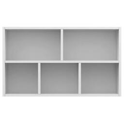 Berkfield Home Book Cabinet/Sideboard White 50x25x80 cm Engineered Wood - Size: 50 x 25 x 80 cm - thumbnail 9