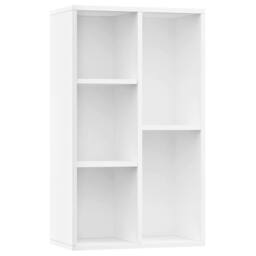 Berkfield Home Book Cabinet/Sideboard White 50x25x80 cm Engineered Wood - Size: 50 x 25 x 80 cm - thumbnail 1