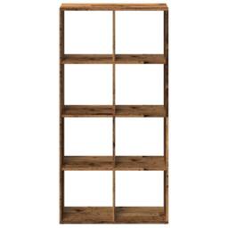 Berkfield Home Room Divider Bookcase Old Wood 69.5x29x137.5 cm Engineered Wood in Brown - thumbnail 5