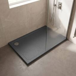 Balterley Contemporary Rectangular Shower Tray, 1700x900mm in Grey - thumbnail 3
