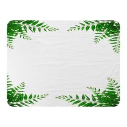 Benjamin Tate Design Green Botanicals Blanket in Natural - Size: 120 cm x 150 cm - thumbnail 1