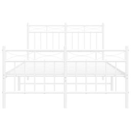 Berkfield Home Metal Bed Frame with Headboard & Footboard White 120x200 cm - Size: Small Double - thumbnail 5