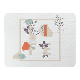 Benjamin Tate Design Life & Flowers Blanket in Natural - Size: 120 cm x 150 cm - thumbnail 1