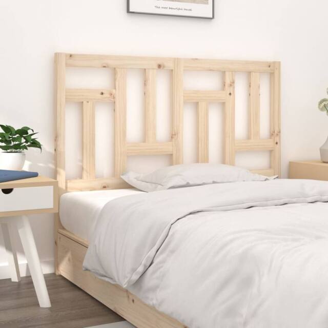 Berkfield Home Beautiful Bed Headboard 140.5x4x100 cm Solid Wood Pine in Light Tan - image 1
