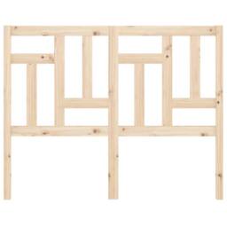 Berkfield Home Beautiful Bed Headboard 140.5x4x100 cm Solid Wood Pine in Light Tan - thumbnail 4