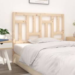 Berkfield Home Beautiful Bed Headboard 140.5x4x100 cm Solid Wood Pine in Light Tan - thumbnail 2