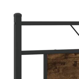 Berkfield Home Bed Frame without Mattress Smoked Oak 160x200 cm Engineered Wood in Brown - thumbnail 9