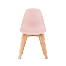 sweeek Set of 2 children's chairs Scandinavian style with beech wood in Pale Pink - thumbnail 3