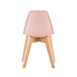 sweeek Set of 2 children's chairs Scandinavian style with beech wood in Pale Pink - thumbnail 4