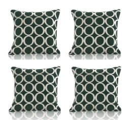 Luxury Living Luxury Chenille Cushion set of 4 in Dark Green - Size: 45 cm x 45 cm - thumbnail 2