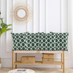 Luxury Living Luxury Chenille Cushion set of 4 in Dark Green - Size: 45 cm x 45 cm - thumbnail 6
