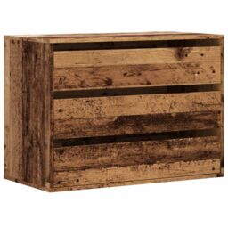 Berkfield Home Corner Chest of Drawers Old Wood 80x41x58 cm Engineered Wood in Brown - Size: 80 x 41 x 58 cm - thumbnail 2