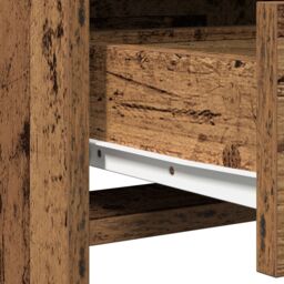 Berkfield Home Dressing Table Set Set of 3 Old Wood Engineered wood in Brown - thumbnail 9
