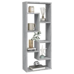 Berkfield Home Wall Shelf Grey Sonoma 36x16x90 cm Engineered Wood - Size: 36 x 16 x 90 cm - thumbnail 6