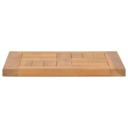 Berkfield Home Square Table Top 40x40x2.5 cm Solid Wood Teak in Brown - thumbnail 3