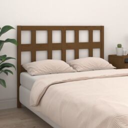Berkfield Home Bed Headboard Honey Brown 205.5x4x100 cm Solid Wood Pine - thumbnail 1