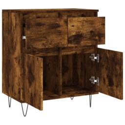Berkfield Home Sideboard Smoked Oak 60x35x70 cm Engineered Wood in Brown - Size: 60 x 35 x 70 cm - thumbnail 6