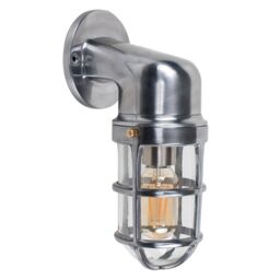 ValueLights Quay Single Silver Outdoor Wall Lantern